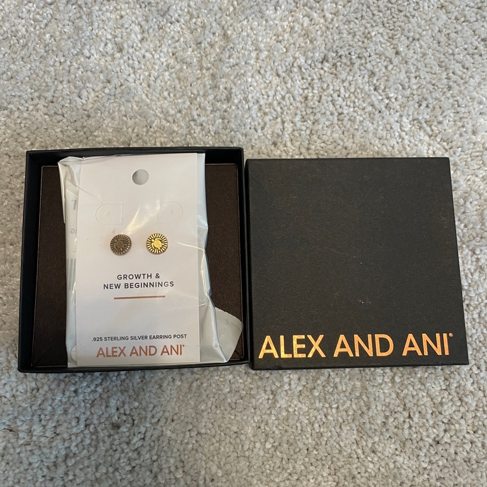 Alex and Ani Sea Turtle Stud Earrings